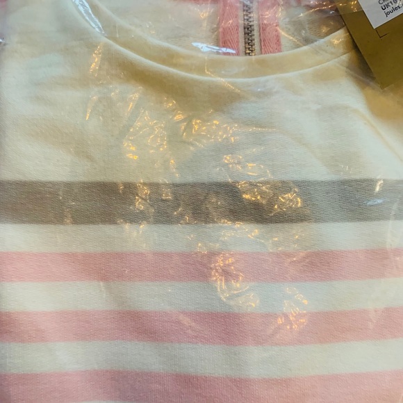 Pink striped CLEMENCE PRINTED CREW NECK SWEATSHIRT - Picture 5 of 5